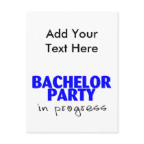 Bachelor Party In Progress Postcard