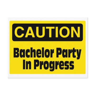 Bachelor Party In Progress postcards