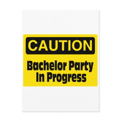 Bachelor Party In Progress Postcard