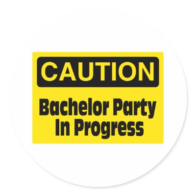 Bachelor Party In Progress Stickers