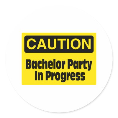 Bachelor Party In Progress Sticker