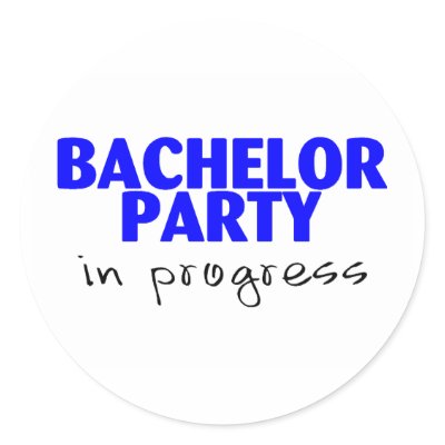 Bachelor Party In Progress Sticker
