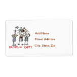 Bachelor Party Personalized Shipping Label
