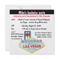 Bachelor Party Las Vegas invitation