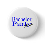 Bachelor Party Official Blue Buttons