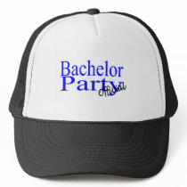 Bachelor Party Official Blue Trucker Hat