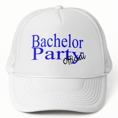Bachelor Party Official Blue Hats by WeddingZazzle