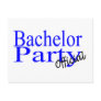 Bachelor Party Official Blue Post Card