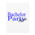 Bachelor Party Official Blue Postcard