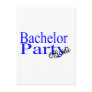 Bachelor Party Official Blue Postcard