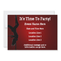 Bachelor Party Pole Dancer Invitations
