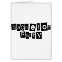 Bachelor Party (Sq Blk) cards by CelebrationZazzle Bachelor Party (Sq Blk) cards