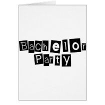 Bachelor Party (Sq Blk) cards by CelebrationZazzle Bachelor Party (Sq Blk) cards