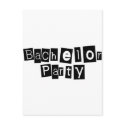 Bachelor Party (Sq Blk) postcards by CelebrationZazzle Bachelor Party (Sq Blk) postcards