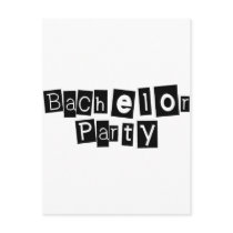 Bachelor Party (Sq Blk) postcards by CelebrationZazzle Bachelor Party (Sq Blk) postcards