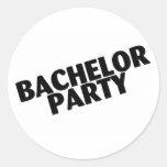 Bachelor Party Wedding Black Stickers