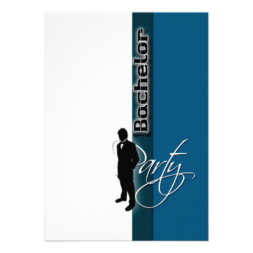 Bachelor stag "boys night out" party custom announcements