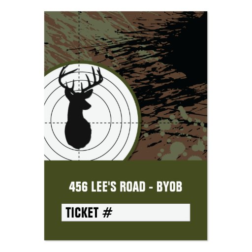 Bachelor / Stag Tickets Business Card Template (back side)