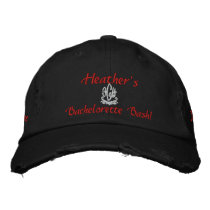 Bachelorette Bash Black embroidered hats