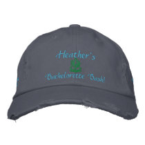 Bachelorette Bash I Blue embroidered hats by Fashioncasbah Bachelorette Bash I Blue embroidered hats
