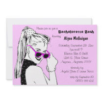 Bachelorette Bash Pink Invitation by malibuitalian Bachelorette Bash Pink Invitation