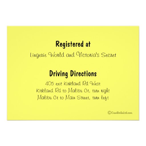 Bachelorette Bash Yellow Invitation