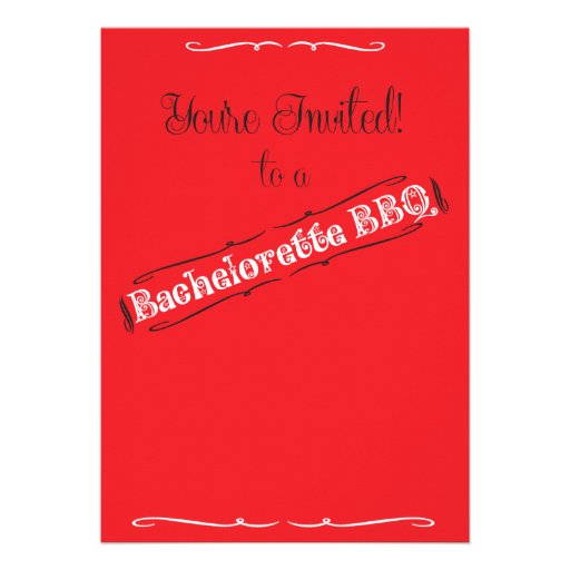 Bachelorette BBQ Barbecue party invitation