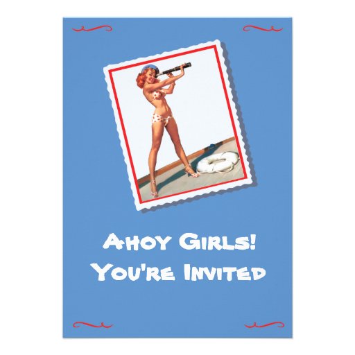 Bachelorette Booze Cruise Party Invitations