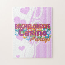 bachelorette casino party wedding bridal shower puzzles