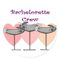 "Bachelorette Crew"  Bridal Party T-Shirts stickers