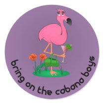 Bachelorette Flamingo/Cabana Boys Stickers by ChiaPetRescue Bachelorette Flamingo/Cabana Boys Stickers