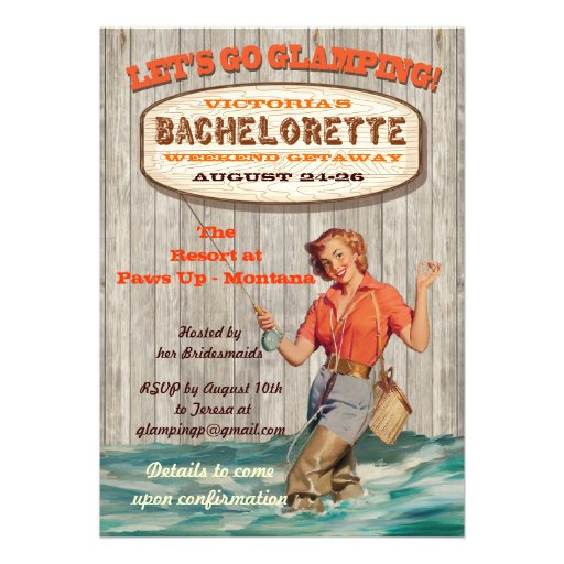 Bachelorette Glamping Camping Weekend Invitation