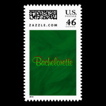 Bachelorette Green Beauty Postage stamps