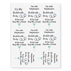 Bachelorette Hens Party Favors Temporary Tattoos