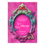 Bachelorette Invitation Romantic Pink Boa Rainbow