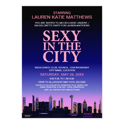 Bachelorette / Lingerie Movie Poster Party Invite