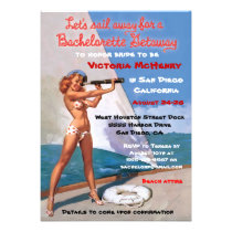 Bachelorette Nautical Weekend Getaway Invitations
