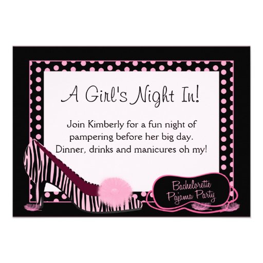 Bachelorette Pajama Party Invitation