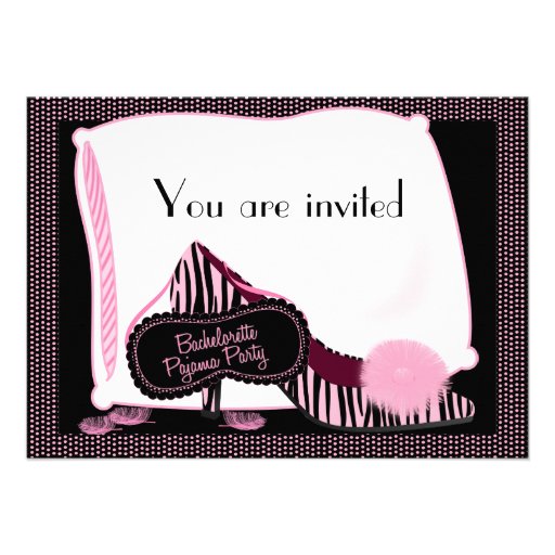 Bachelorette Pajama Party Invitation (front side)