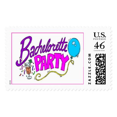 Bachelorette Party (1) Postage Stamps by bridalbydesign