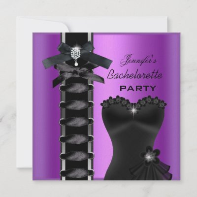 Bachelorette Party Black Purple Diamond Corset Tie Dress Jewel Bow