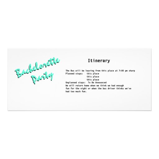 Bachelorette Party Bus Pass Personalized Announcements