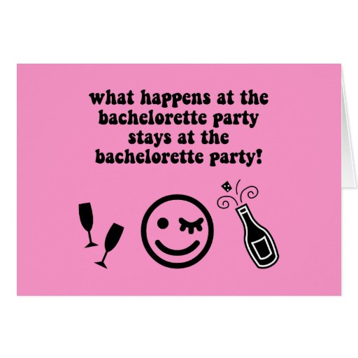 Bachelorette Party Card Zazzle 3496