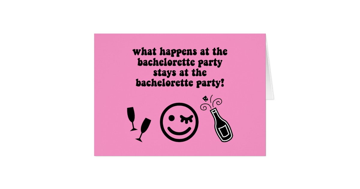 Bachelorette Party Card Zazzle 3961