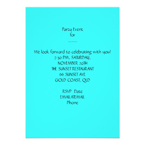Bachelorette Party Champagne teal blue Custom Invitation
