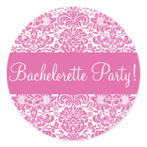 Bachelorette Party Damask Envelope Seal stickers by hummingbirdcake Bachelorette Party Damask Envelope Seal stickers