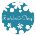 Bachelorette Party Flower Power Envelope Seal stickers by hummingbirdcake Bachelorette Party Flower Power Envelope Seal stickers