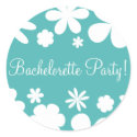 Bachelorette Party Flower Power Envelope Seal stickers