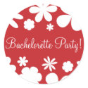 Bachelorette Party Flower Power Envelope Seal stickers