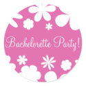 Bachelorette Party Flower Power Envelope Seal stickers